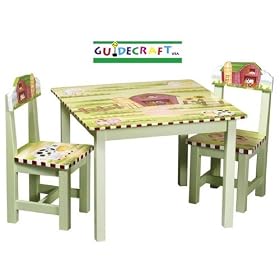 Guidecraft Little Farmhouse Table and Chair Set by GuideCraft
