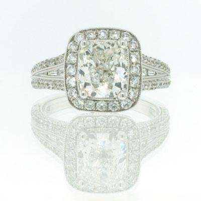 3.57ct Cushion Cut Diamond Engagement Anniversary Ring