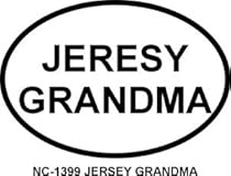 JERSEY GRANDMA Oval Bumper Sticker
