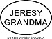 JERSEY GRANDMA Oval Bumper Sticker