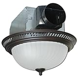 Air King AKLC701 Decorative Quiet Round Bath Fan with Light, Bronze