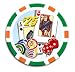 Three-Tone Striped Chip/Dice/Card Chips (11.5g) 100 Green w/ Tray