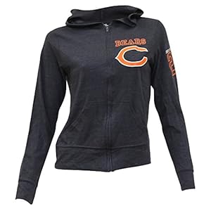 Women's Chicago Bears Lightweight Zip Hoodie (2XL)