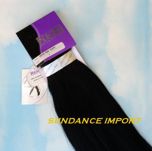 INDIAN REMY HUMAN HAIR EXTENSION WEAVE WEFT 22 COLOR 1 JET BLACKB0055UYKDS 