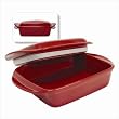 Chantal Make & Take 8 x 8 Square Baker With Lid, Chili Red