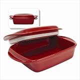Chantal Make & Take 8 x 8 Square Baker With Lid, Chili Red