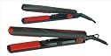 Chromatique Emblaze 1-1/4 inch Professional Ceramic Nano Silver Tourmaline Hair Flattening / Styling Iron (Heats fast up to 450°F) with FREE Mini Travel Flat Iron (DUAL VOLTAGE: 110-220V for Worldwide Use)