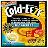 Quigley Cold-Eeze Sugar Free All Natural Honey Lemon Cold Drop Lozenges - 18 Drops