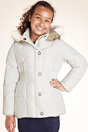 Faux Fur Trim Hooded Padded Short Coat