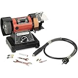 Neiko&reg; 10207A 3-Inch Mini Bench Grinder and Polisher with Flexible Shaft and Accessories | 120W