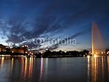 IMAGE OF Wallmonkeys Peel and Stick Wall Decals - Abends an Der Binnenalster - 18