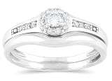 0.22 CTW Diamond Bridal Set in 10K White Gold