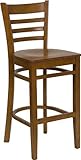 HERCULES Ladder Back Wood Bar Stool with Cherry Finish - XU-DGW0005BARLAD-C ....