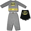 Batman Long-sleeve, long-leg Pajamas w/detachable cape for Toddlers and boys