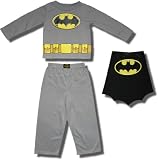 Batman Long-sleeve, long-leg Pajamas w/detachable cape for Toddlers and boys