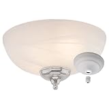 Monte Carlo MC49 L Dome Bowl Light Kit with Brushed Steel and White Finish Bowl Caps, White Faux Alabaster Finish 41wowmt8V L. SL160 Monte Carlo MC49 L Dome Bowl Light Kit with Brushed Steel and White Finish Bowl Caps, White Faux Alabaster Finish