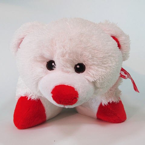 Plushez "I Love You" Bear with Ribbon Pillow Pet
