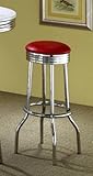 Retro Red Barstool (Set of 2) by Coaster Furniture