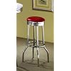 Coaster Retro Nostalgic Style Bar Stools, 29-Inches Height, Red, Set of 2