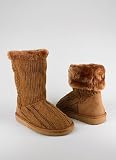 Low Fur Trim Sweater Boot