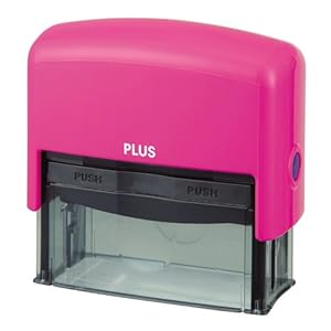 【クリックで詳細表示】PLUS 個人情報保護スタンプ 早撃ちケシポンワイド ピンク IS-250CM PK 37-192