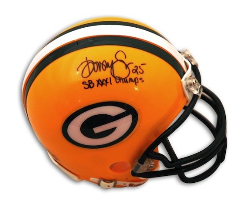 Dorsey Levens Signed Packers Mini Helmet - SB XXXI Champs