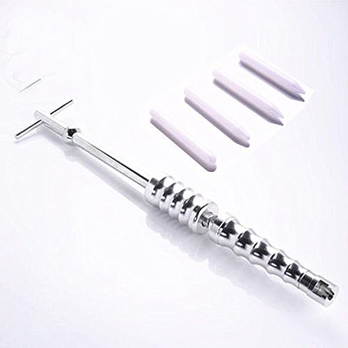 Toppdr & DIY New 1pcs Silver Dent Removel-t Puller Tools + 4pcs White Nylon Pen Pdr Tools paintless Dent Repair