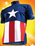  : Captain America Cycling Bike Shirt. Medium