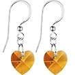Austrian Crystal Heart November Birthstone Earrings MADE WITH SWAROVSKI ELEMENTS