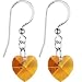 Austrian Crystal Heart November Birthstone Earrings MADE WITH SWAROVSKI ELEMENTS
