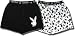 Playboy Classic Bunny Men's Cotton Boxer shorts - 2 piece set in Black/White - Large 36