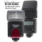 Vivitar High Power Auto Flash DF-383 with Bounce & Swivel Head For The Panasonic Lumix DMC-G1, DMC-GH1, DMC-L10 Digital SLR Cameras