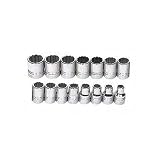 WILLIAMS 1/2" DR STD SOCKET SET 12-PT 15 PCS (MSS-15RC) 1/2"ドライブ ソケットセット 12角 15個 JHWMSS-15RC
