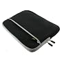 ASUS Eee PC 1005HA-PU1X-BK 10.1-Inch Netbook Neoprene Sleeve SlipCase (Invisible Zipper Dual-Pocket - Black)