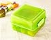 iEnjoyware Sandwich Lunch Box for School, Work or on the Go - 3 Compartments Keep Food Separated - No More Soggy Sandwich - Two Separated Extra Compartments for Salad, Fruit, Veggie or Snack
