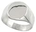 Sterling Silver Hand-Made Solid Oval Signet Ring