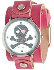 Nemesis Womens P821PVGB Elegant Heart Skull Love Watch
