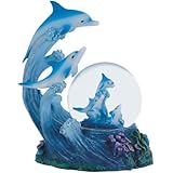 Snow Globe Dolphin Collection Desk Figurine Figure Desk Decoration
