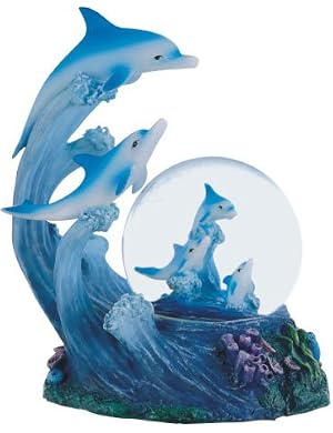 Snow Globe Dolphin Collection Desk Figurine Figure Desk Decoration
