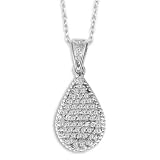 Search : 14K White Gold 0.50 ct Diamond Pear Teardrop Pendant