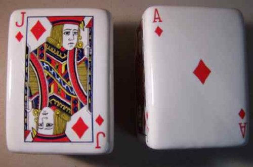 POKER CARDS SALT PEPPER SHAKER SET