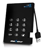 iStorage diskAshur 2TB DT PIN Activate 256-bit Hardware Encrypted USB 3.0 Hard Drive