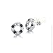 STUDIO 925: *BLACK DIAMOND CZ & WHITE CZ ETERNITY CIRCLE EARRINGS*