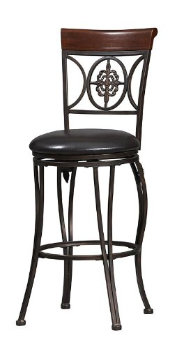 Linon Fleur De Lis 24 Counter Stool - Antique Gold