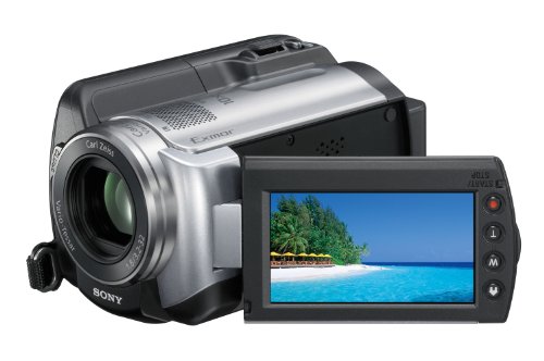 Sony HDR-XR106E HD-Camcorder (Memory Stick, 80 GB Festplatte, 10-fach opt. Zoom, 6,9 cm (2,7 Zoll) Display) silber