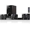 Panasonic 1000 Watts 5.1 Channel Virtual Surround Effect DVD Home Theater 3D Cinema Surround Sound Entertainment System with 1 Center Channel Speaker, 4 Satellite Speakers, Subwoofer, DVD Player, VIERA Link, Optical Input & Digital Synthesizer Tuner