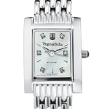 Virginia Tech Women's Swiss Watch - Mother of Pearl Quad with Diamond Dial and Bracelet by M.LaHart