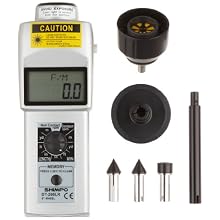 Shimpo DT-205LR Handheld Tachometer with 6" Wheel, LCD Display, +/-1rpm Accuracy, 6 - 99999rpm Range