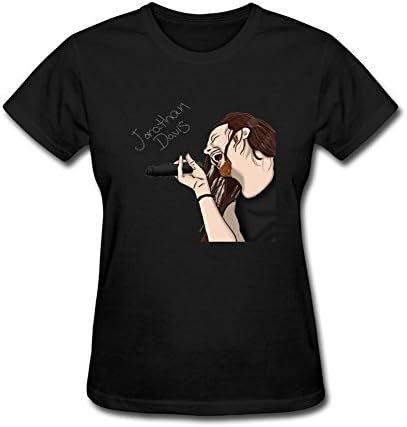 YLINMY Women's Korn Jonathan Davis Singing T-shirt Size M Black