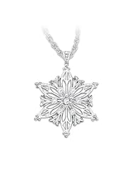 Unique As A Snowflake Diamond Pendant Necklace by The Bradford Exchange